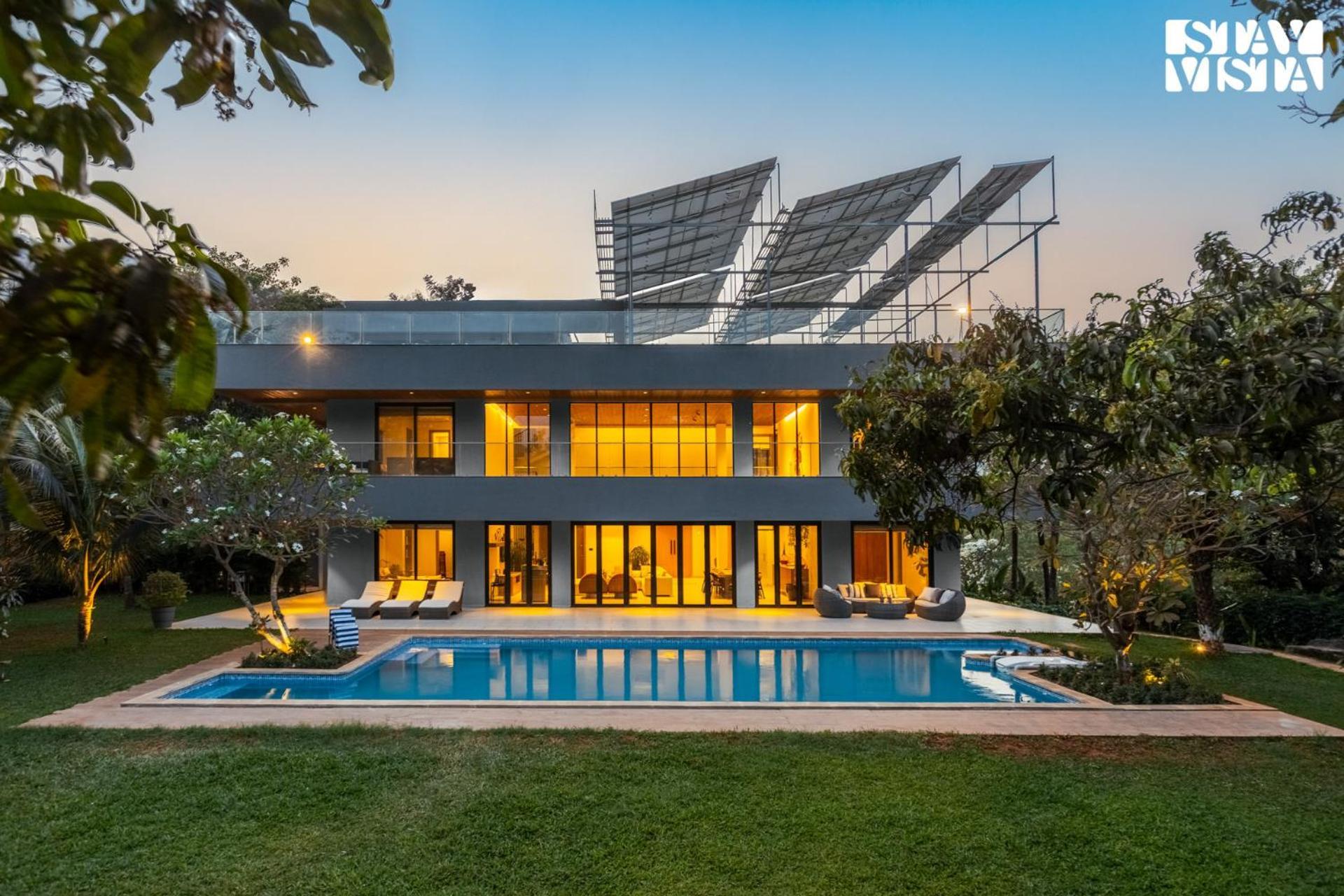 Reflection House By Stayvista With Pool, Terrace Bar, Indoor Games & Exquisite Interiors In A Nutshell Alībāg Exterior photo