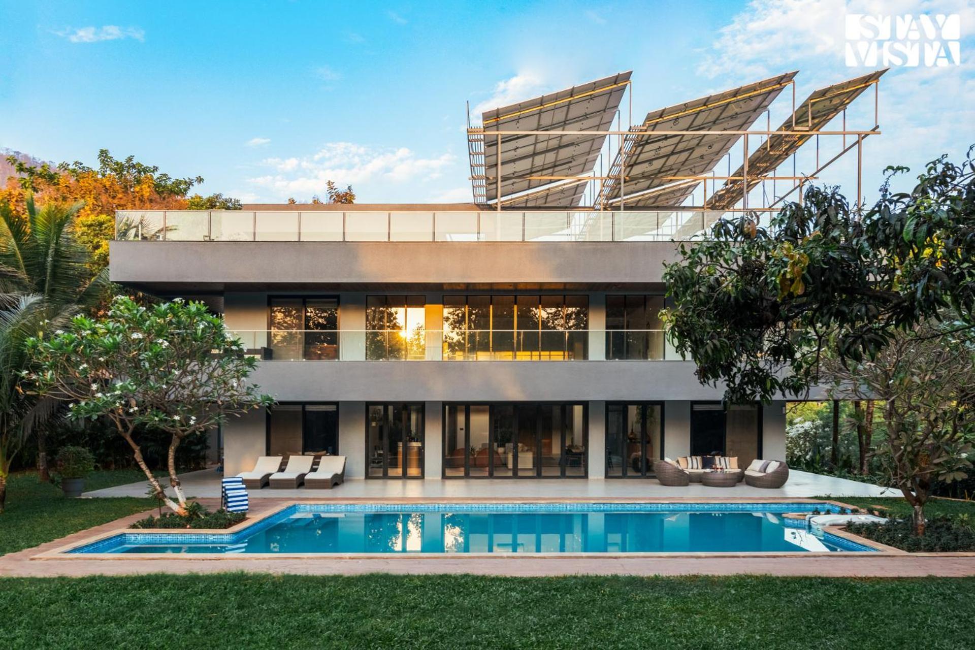 Reflection House By Stayvista With Pool, Terrace Bar, Indoor Games & Exquisite Interiors In A Nutshell Alībāg Exterior photo